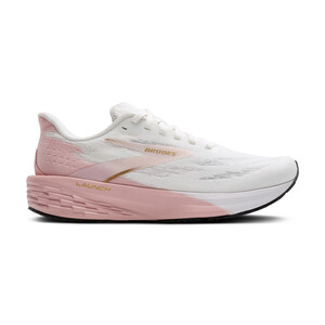 Brooks LAUNCH 10 Femme White/gold/pink