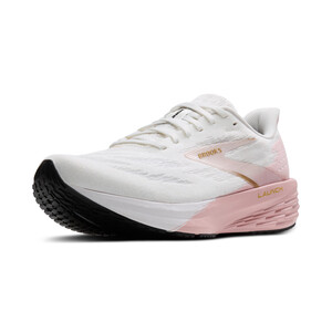 Brooks LAUNCH 10 Femme White/gold/pink