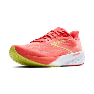 Brooks LAUNCH 10 Femme Coral/primrose/white