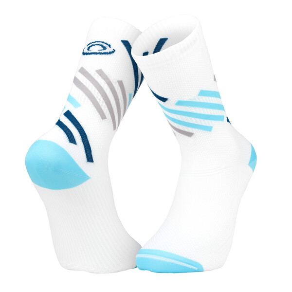 Chaussettes trail BV Sport CHAUSSETTE LIGHT RUN HAUTE MIAMI BLEU/GR