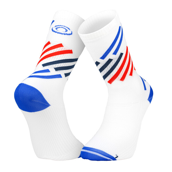 Chaussettes Course  pied BV Sport CHAUSSETTE LIGHT RUN HAUTE MIAMI BLEU/RO