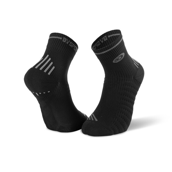 Chaussettes trail BV Sport CHAUSSETTE RUN MARATHON NOIR/GRIS