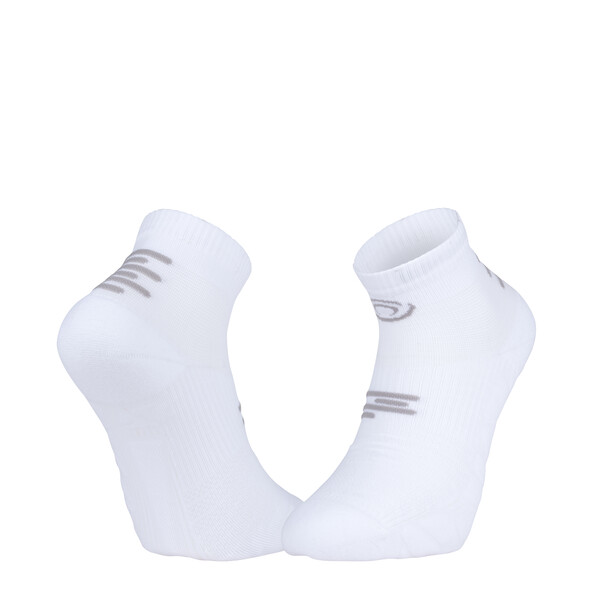 Chaussettes running BV Sport CHAUSSETTE RUN MARATHON LOW BLANC/GRIS