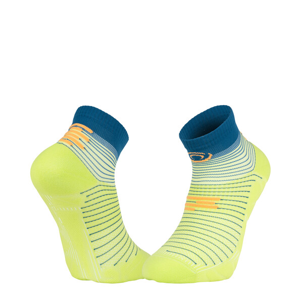 Chaussettes jogging BV Sport CHAUSSETTE RUN MARATHON LOW VERT/BLEU