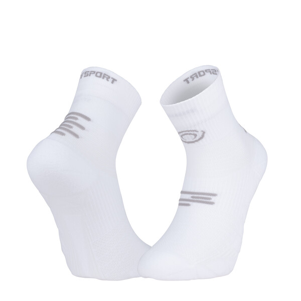 Chaussettes Course  pied BV Sport CHAUSSETTE RUN MARATHON MID BLANC/GRIS