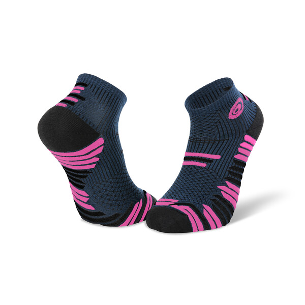 Chaussettes running BV Sport CHAUSSETTE TRAIL ELITE BLEU/ROSE