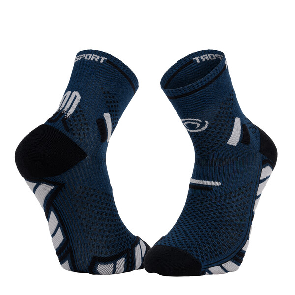 Chaussettes Course  pied BV Sport CHAUSSETTE TRAILLTRA MID BLEU/GRIS