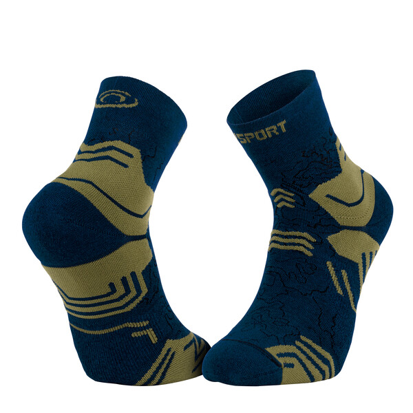 Chaussettes Course  pied BV Sport CHAUSSETTE TREK GR MID  LYOCELL BLEU/KAK