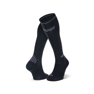 BV Sport CHAUSSETTES RUN COMPRESSION NOIR/GRIS