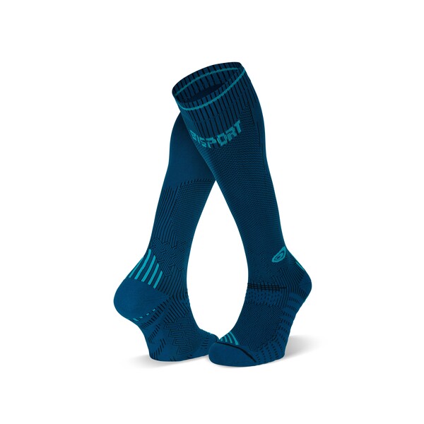 BV Sport CHAUSSETTES RUN COMPRESSION BLEU/TURQUOI