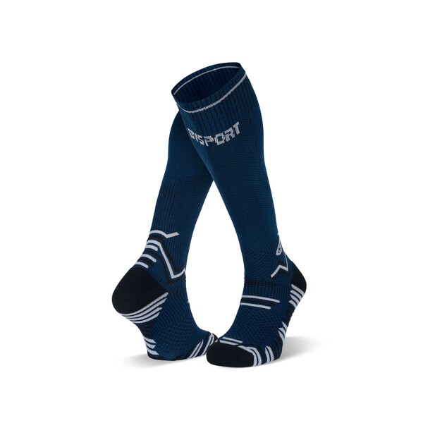 BV Sport CHAUSSETTES TRAIL COMPRESSION BLEU/GRIS