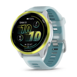Garmin Forerunner 570 - 47 mm Aluminium Jaune Avec Bracelet Blanc Tran
