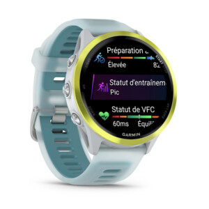 Garmin Forerunner 570 - 47 mm Aluminium Jaune Avec Bracelet Blanc Translucide/turquoiseUNI
