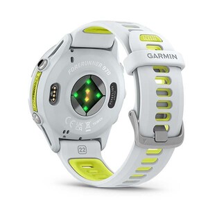 Garmin Forerunner 970 Titane Silver, Botier Blanc Et Bracelet Blanc/jaune TranslucideUNI