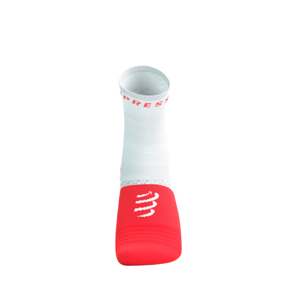 Chaussettes trail Compressport Pro Marathon Socks V2.0 - Fluo Red/White