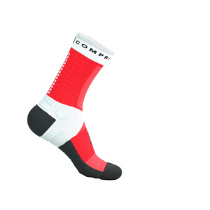 Compressport Ultra Trail Socks V2.0 - White/Fluo Red