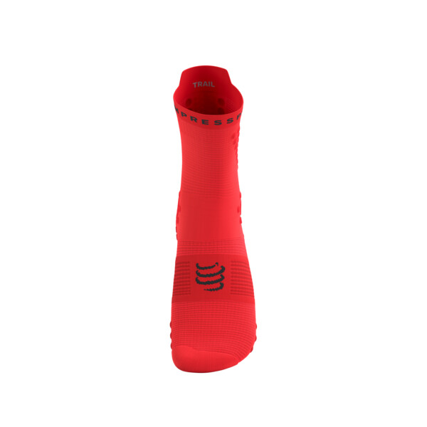 Chaussettes Course  pied Compressport Pro Racing Socks V4.0 Trail - Fluo Red/B
