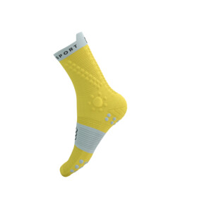 Compressport Pro Racing Socks V4.0 Trail - Yellow/Dawn Blue