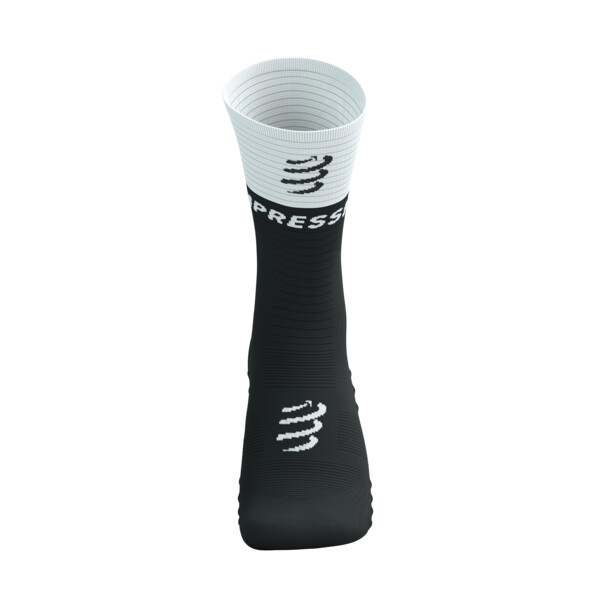Chaussettes trail Compressport Mid Compression Socks V2.0 - Black/White