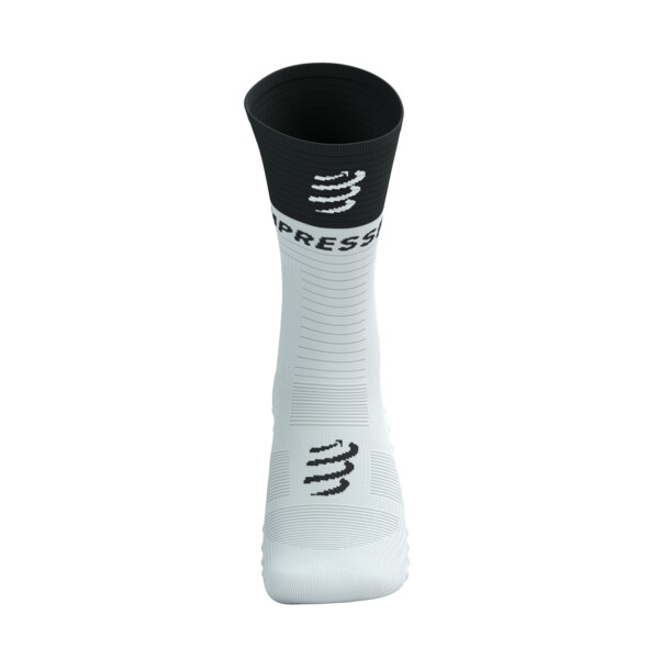 Chaussettes Course  pied Compressport Mid Compression Socks V2.0 - White/Black
