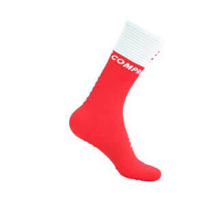 Compressport Mid Compression Socks V2.0 - Fluo Red/White