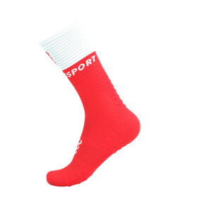 Compressport Mid Compression Socks V2.0 - Fluo Red/White