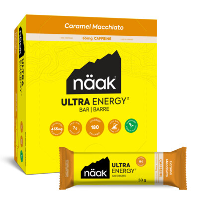 N�ak Boite Caramel Macchiato - Barre Caff�in�e Ultra Energy�  (12 x 50g) 12 Unit�s