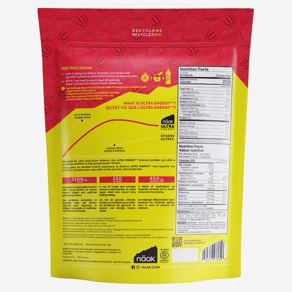 Nak Melon d'eau - Mlange pour Boisson Ultra Energy (720g)T.U